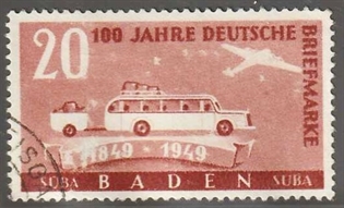 Frimærker Tyskland | Fransk Zone, Baden | 1949 - AFA 58 - Stemplet